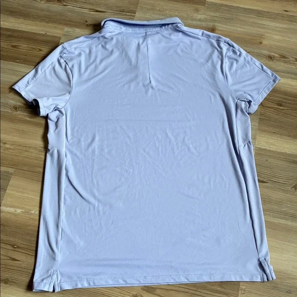 Barbell Apparel Mens L Performance Stretch Polo Shirt Short Sleeves Lavender - Picture 3 of 9